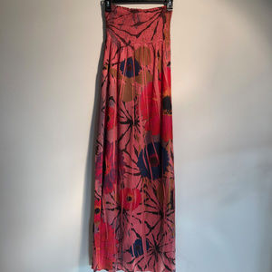 Floral maxi dress w tube top bustline
